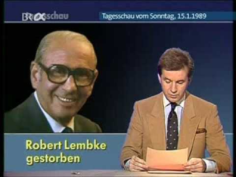 Robert Lembke Nachruf ARD Tagesschau 15.1.1989