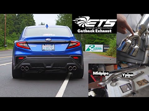 ETS 2022 SUBARU VB WRX CATBACK EXHAUST SYSTEM midpipe install review and sound test vs stock