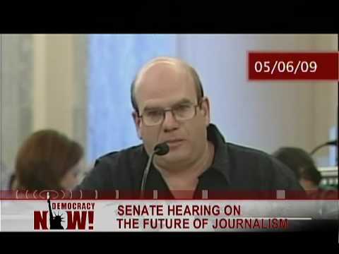 David Simon testifying about the future of Newspapers