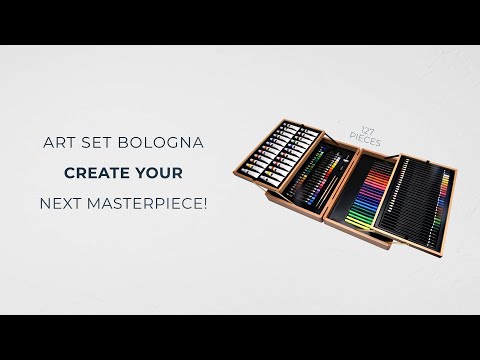 ARTINA Professional Art Set 127pcs - Bologna - Paint Box with acrylic & watercolour and more