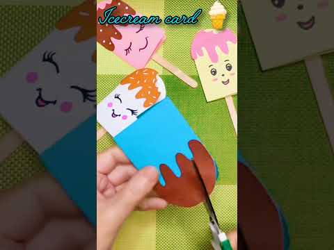 how to make a icecream card #icecream#icecreamcard#artandcraft#craftyidea#shorts#shubhrakuldeepvlog
