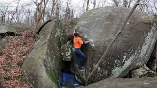 Video thumbnail of Rumble in the Jungle, V7. Haycock Mountain