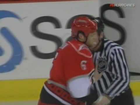 Gregory Campbell vs Tim Gleason Dec 18, 2008