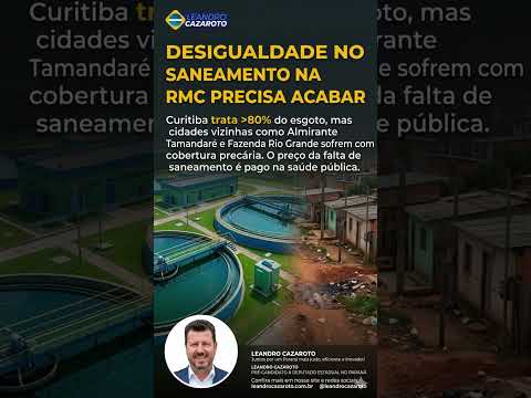 Curitiba trata mais de oitenta por cento do seu esgoto.