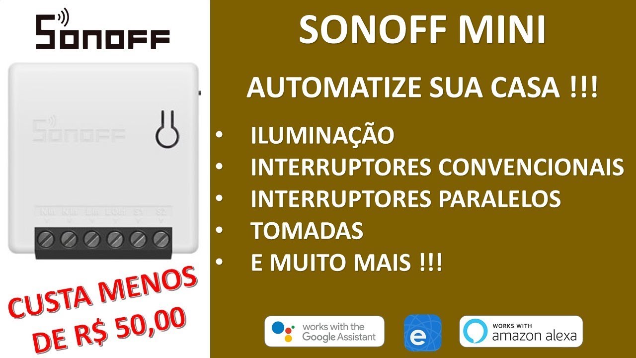 Sonoff Mini - Automate lighting and power outlets at your own expense - Voice and Cell Phone Command