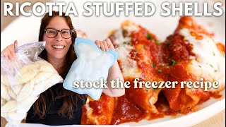 Ricotta Stuffed Shells Recipe (stock the freezer recipe)