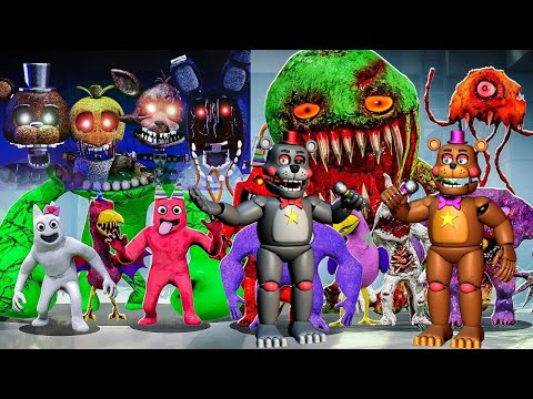 SPARTAN KICKING GARTEN OF BANBAN FAMILY IN FNAF 9 Security Breach Ragdolls In Garry's Mod!