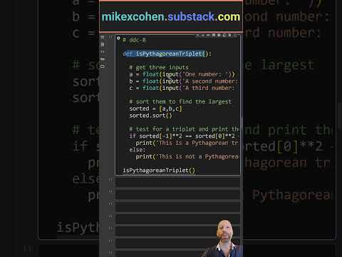 Daily Data Challenge 8: Test for Pythagorean triplets
