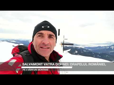 Salvamont Vatra Dornei: Drapelul României, pe 4 vârfuri montane