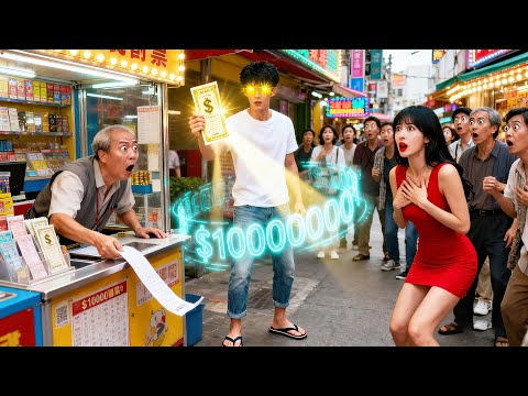 With X-ray vision, he bought a lottery ticket and hit the billion jackpot!