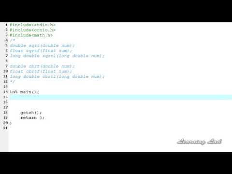 95 - C Programming language video Tutorials for Beginner's - sqrt() and cbrt() Function