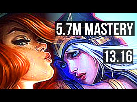 MISS FORTUNE & Nautilus vs ASHE & Karma (ADC) | 5.7M mastery, 6/1/9, 1700+ games | KR Master | 13.16