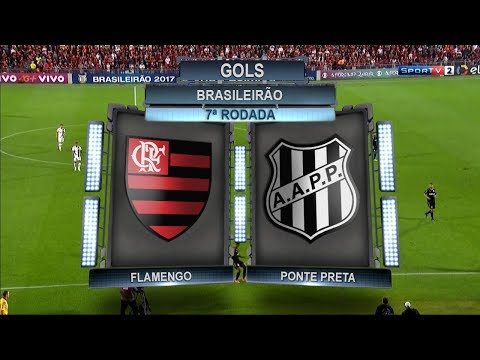 Gols, Flamengo 2 x 0 Ponte Preta - Brasileirão 14/06/2017