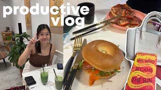 productive vlog singapore 🍵 | reading books, matcha catch ups, learning to drive~
