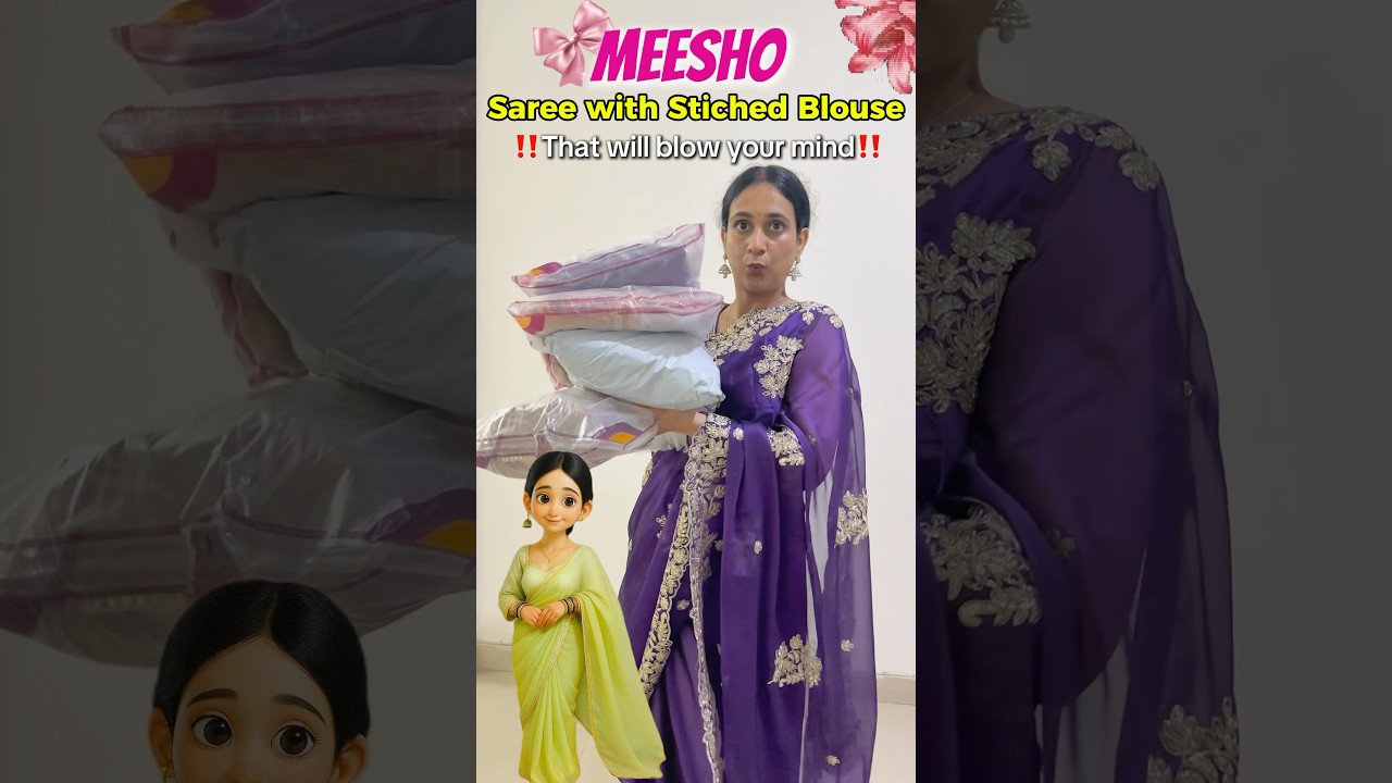 Meesho Partywear Saree Haul #meesho #meeshohaul #sareehaul #ashortaday #fashion #teej #sawanspecial