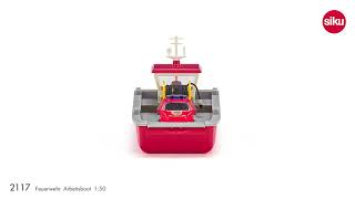 SIKU Super - člun převážející hasičské auto 1:50