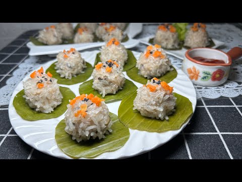 糯米珍珠丸子食谱 | 做法超简单 好吃到停不下来 | Glutinous Rice Balls Recipe