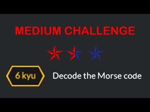 Lets code a Morse-Code decoder!