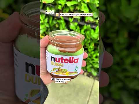 Dubai chocolate Nutella 🍫😍💚                          🎥: Instagram / uksnackattack