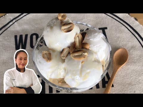 Easy Homemade Thai Coconut Ice Cream Recipe • Eggless Ice Cream |ThaiChef food