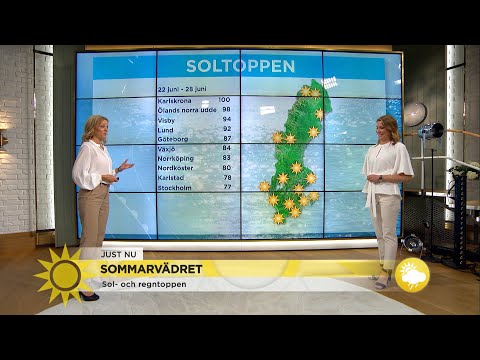 Sommarvädret - här blir det soligast! - Nyhetsmorgon (TV4)