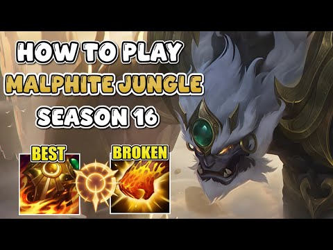 MALPHITE JUNGLE IS MOST BROKEN CHAMPION IN SEASON 16 | BEST GUIDE AND BUILD LEAGUE OF LEGENDS