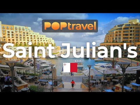 Walking in ST. JULIAN'S / Malta 🇲🇹- Tour around Paceville - 4K 60fps (UHD)