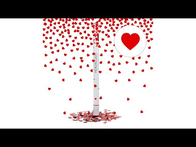 Video Teaser für Party Popper 80 cm Herzen