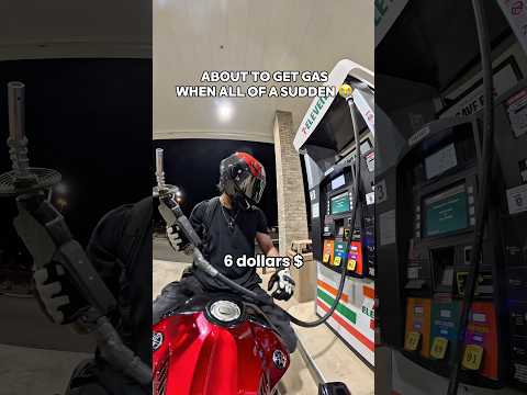 I DONT THINK HE WAS HAPPY ABOUT THESE GAS PRICES #motorcycle #biker