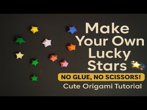 Make Your Own Lucky Stars 🌠 | No Glue, No Scissors! | Cute Origami | 3 minutes Tutorial