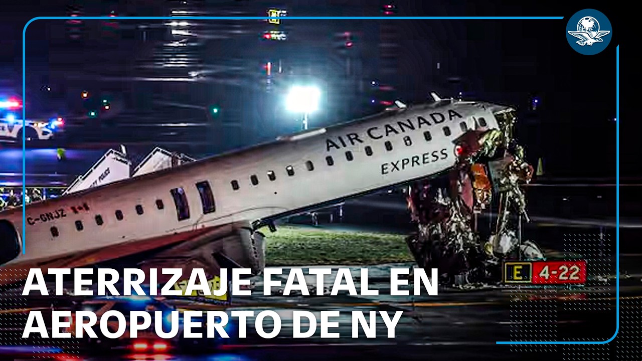 "Metí la pata”: avión de pasajeros choca con camión de bomberos en pista de aeropuerto de NY