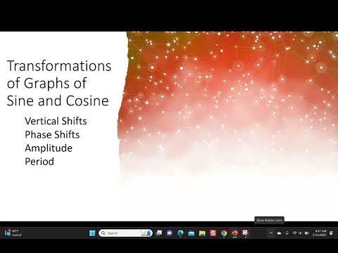 Transformations of Sine and Cosine Graphs: Amplitude, Phase Shift, Period, Vertical Shifts