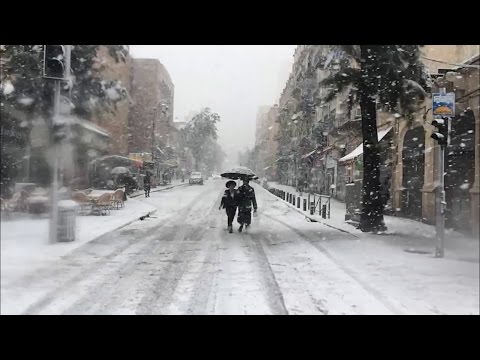 סרטון מדהים של ירושלים המושלגת