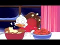 Huey Dewey Louie Dig Into The Christmas Dinner
