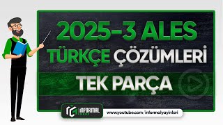 2025 ALES/3 Türkçe Soruları ve Çözümleri | TEK PARÇA