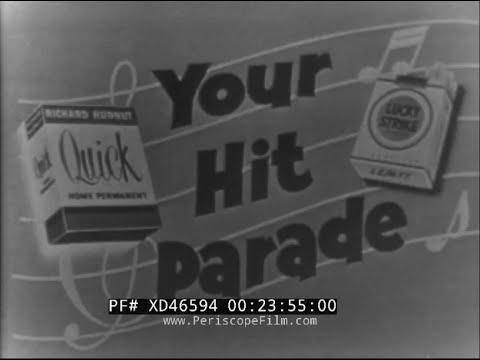 " YOUR HIT PARADE " OCTOBER 09 1954 MUSICAL TV SHOW w/ RAYMOND SCOTT  LUCKY STRIKE ADS XD47324
