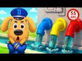 Water Pollution Rescue Mission Protect The Earth Good Habits Cartoon Sheriff Labrador