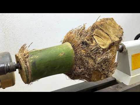 Craft Woodturning Products - Unique Design Ideas Bamboo Vase On Wood Lathe