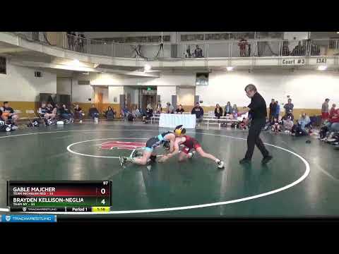 97 Lbs Round 3 (8 Team) - Gable Majcher, Team Michigan Red Vs Brayden Kellison-Neglia, Team NY 6ca