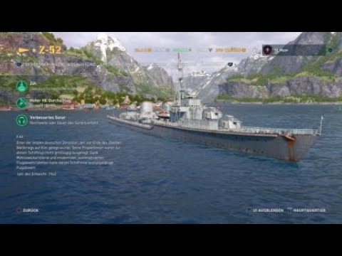 Erster Eindruck Zerstörer Z-52 (ohne Gameplay) | Warships Legends