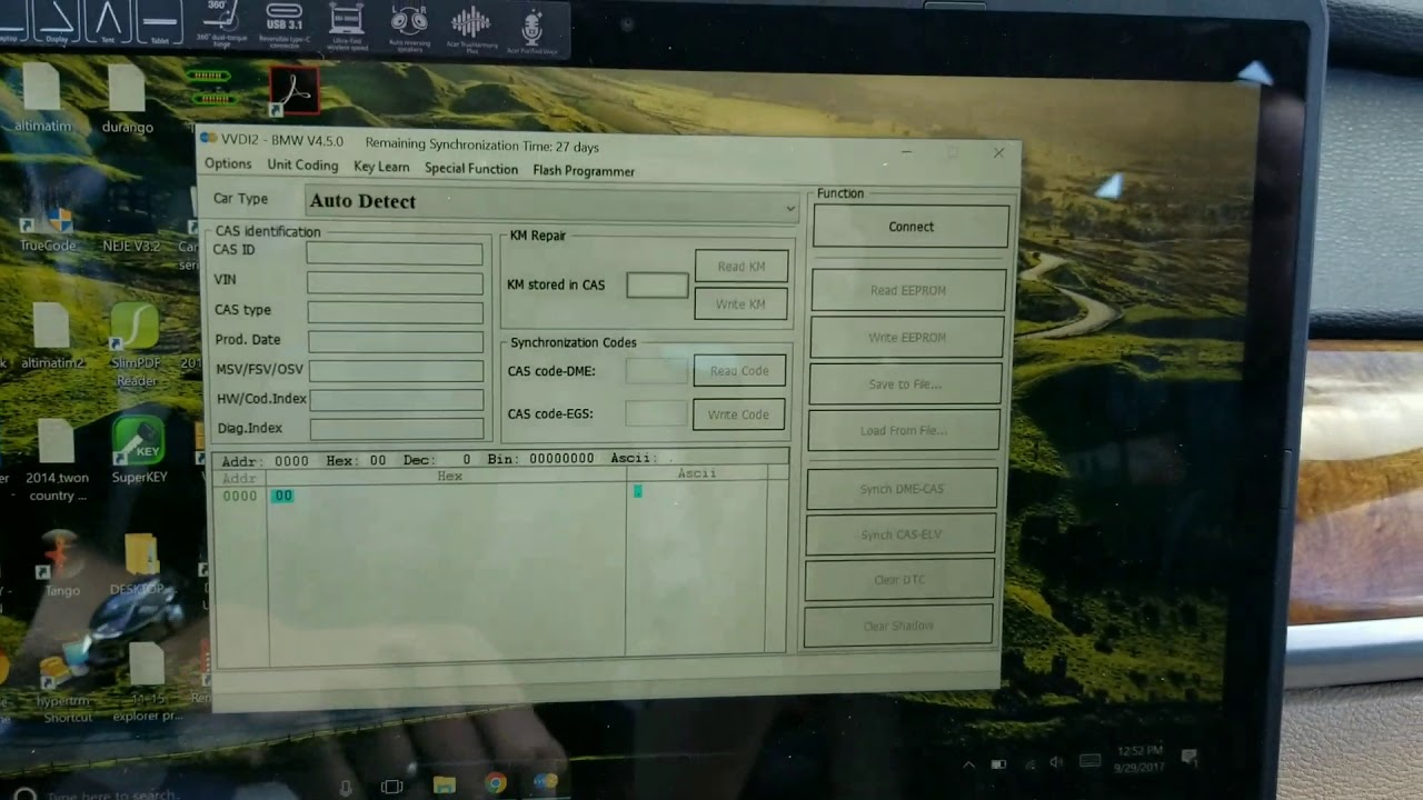 Using VVDI2 to program CAS3 BMW Slot Key