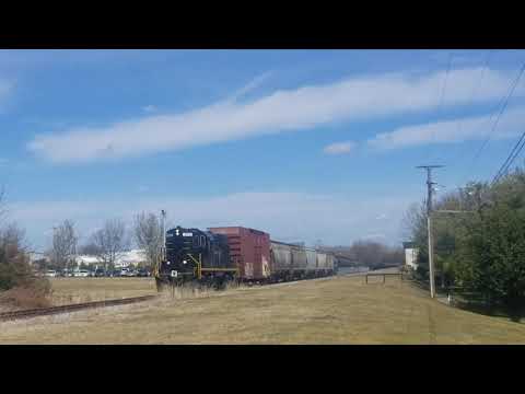 Part 1 of 3 Shenandoah Valley #367 DGVR locomotive in Verona VA coupling up oil tankers.