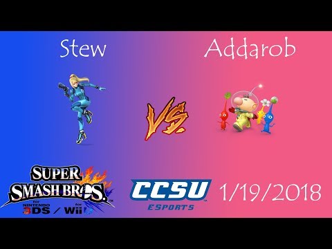 CAN LAN CCSU Smash 4 Tournament - Stew (Zero Suit Samus) vs Addarob (Olimar)
