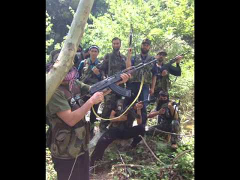 برومو يعرض صوراً  للمقدم عبد الستار يونسو قائد كتيبة حمزة الخطيب