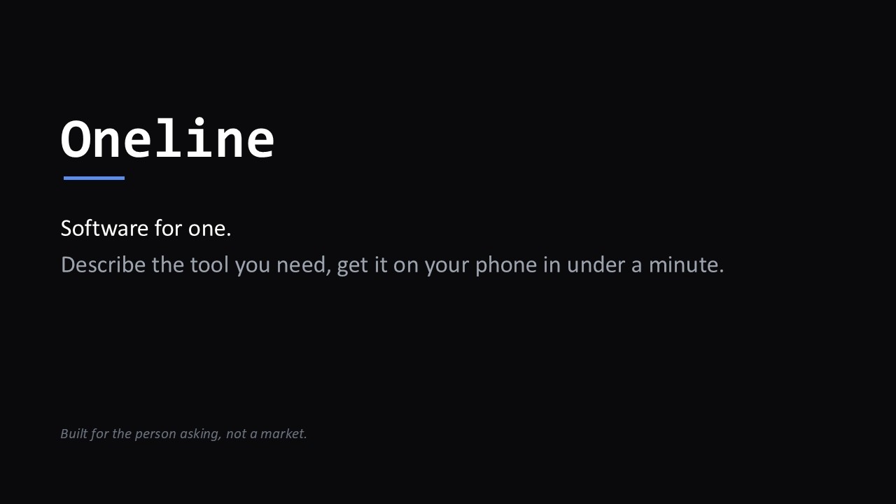 Oneline project preview