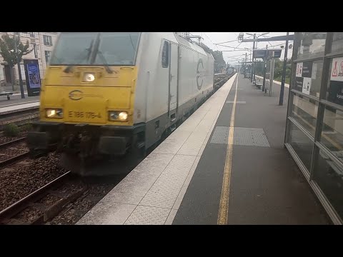 Passage de La E 186 176 - 4 de Chez Euro Cargo Rail Metz Sablons ➡️ Vaires Torcy voilà c'est tout 