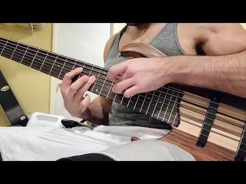 7 String Bass Guitar Riff | 2 Hand Bass Tapping