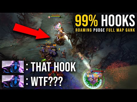 99% Hooks - ROAMING Pudge FULL MAP GANK | Pudge Official