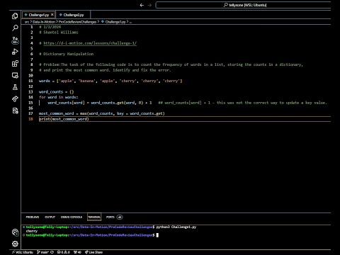 Python Code Review Challenge 2 Fix The Error