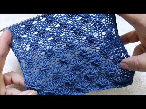 Lace Stitch Knit Pattern| Lochmuster stricken| Punto traforato ai ferri | Punto calado a dos agujas